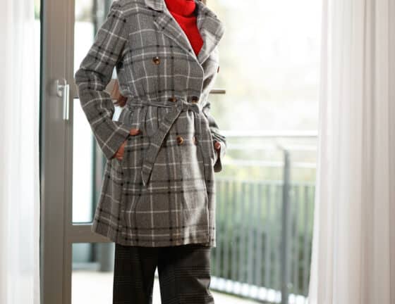 Annett Escort Kaufbeuren herbstliches Glenscheck Outfit